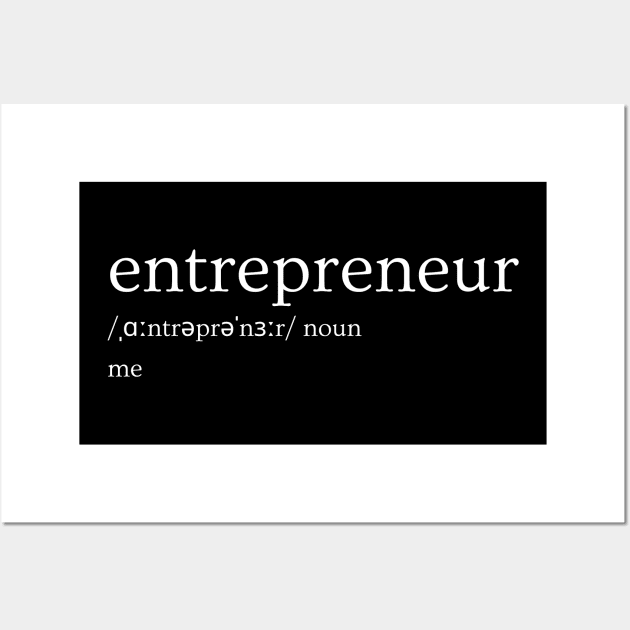 Entrepreneur Definition Wall Art by Entro Republic